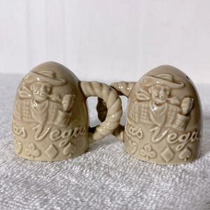 Vintage Kelvin’s Treasured Beige Ceramic Salt & Pepper Shakers